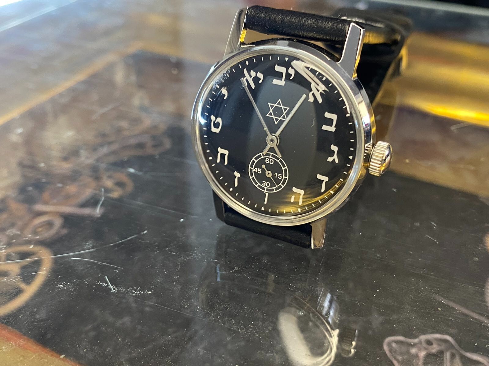 Watch Mechanical David Star USSR Russian Pobeda Vintage Jewish Hebrew Judaism