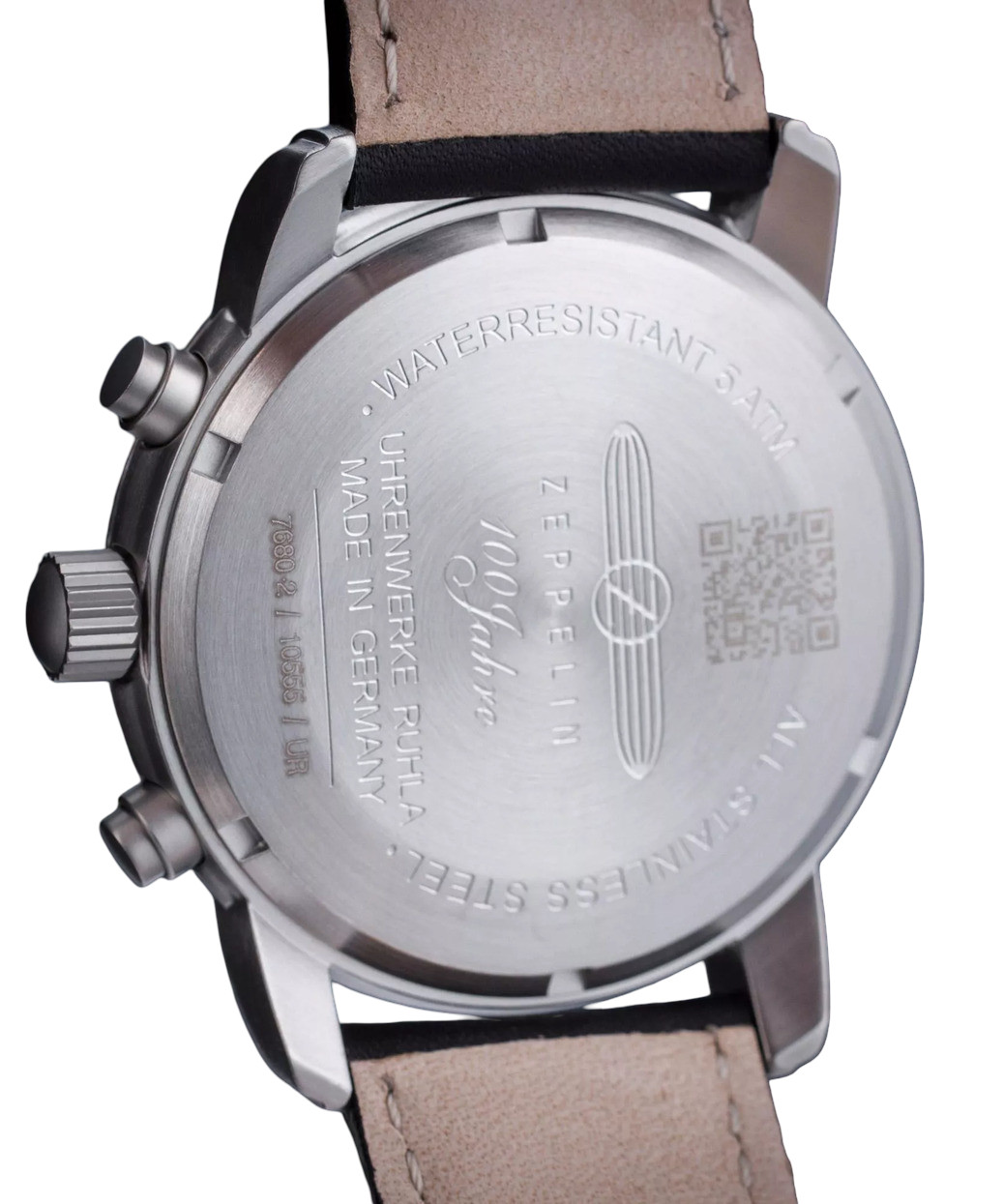 Zeppelin Gray Dial Men’s Watch Alarm 100 Years Chronograph Date 7680-2