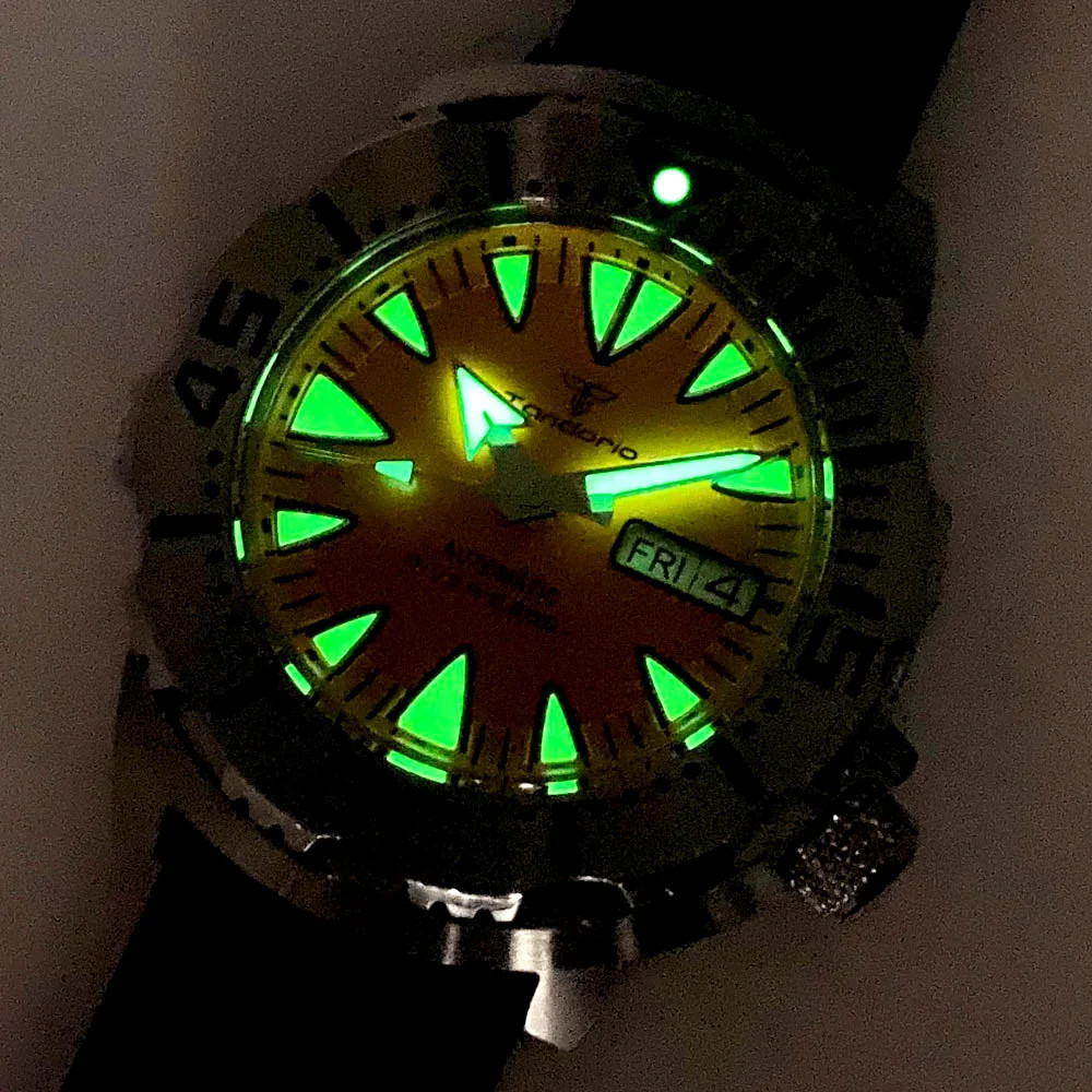 42mm Tandorio Monster NH36A Automatic Diving Men’s Watches Sapphire Glass 20ATM
