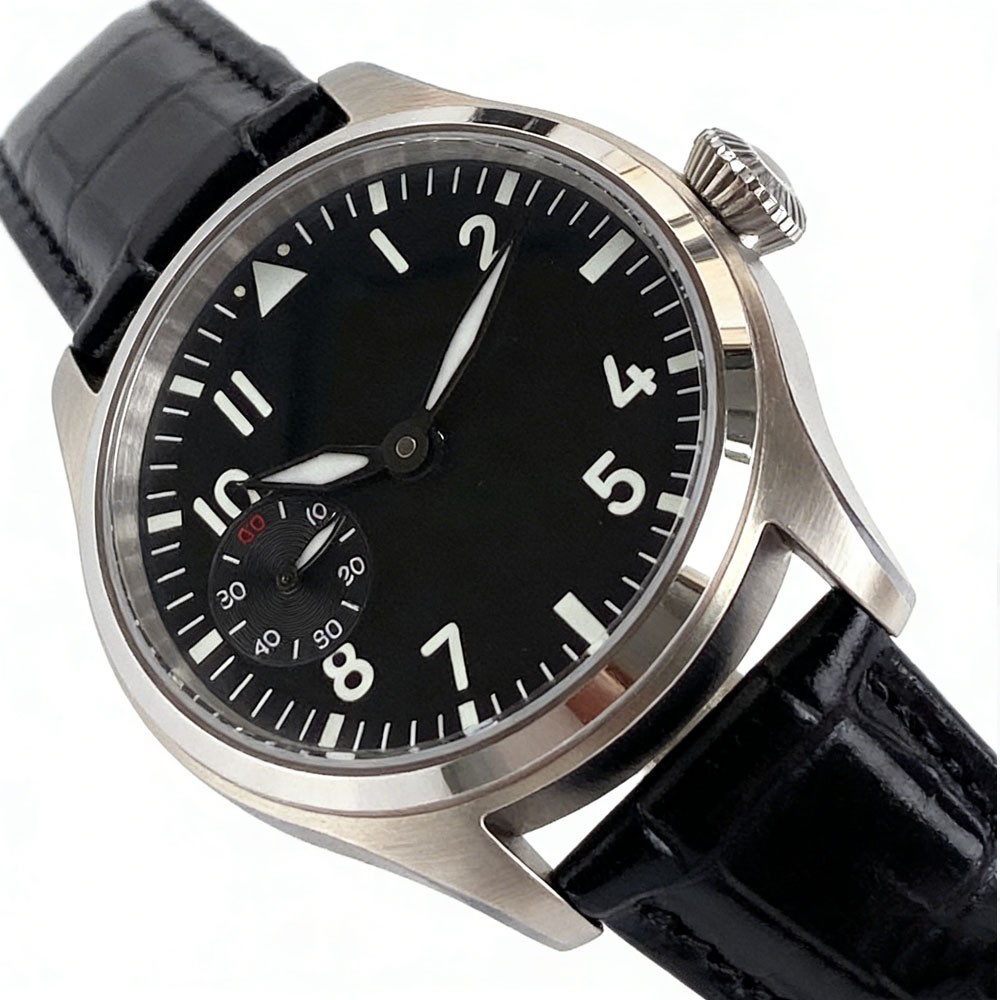 Tandorio New Sapphire Glass 42mm Hand-Wind Men Watches For Asia 6497 ST3600