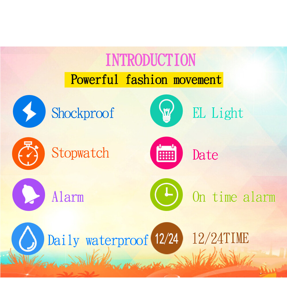 Men Women Digital Sports Watches LED Electron Waterproof Luminous Silicone Watch