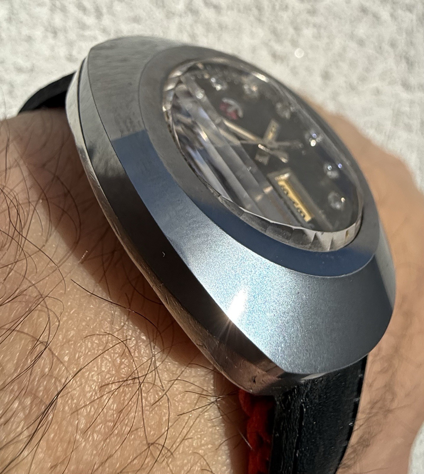Rado DiaStar 1960s Automatic Tungsten Carbide Faceted Crystal Gem Dial