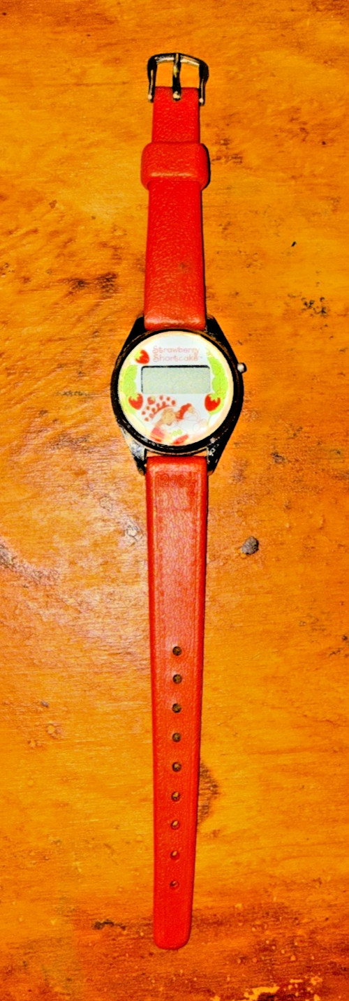 Vintage 1980 Strawberry Shortcake Bradley Digital Watch Orig Strap New Battery