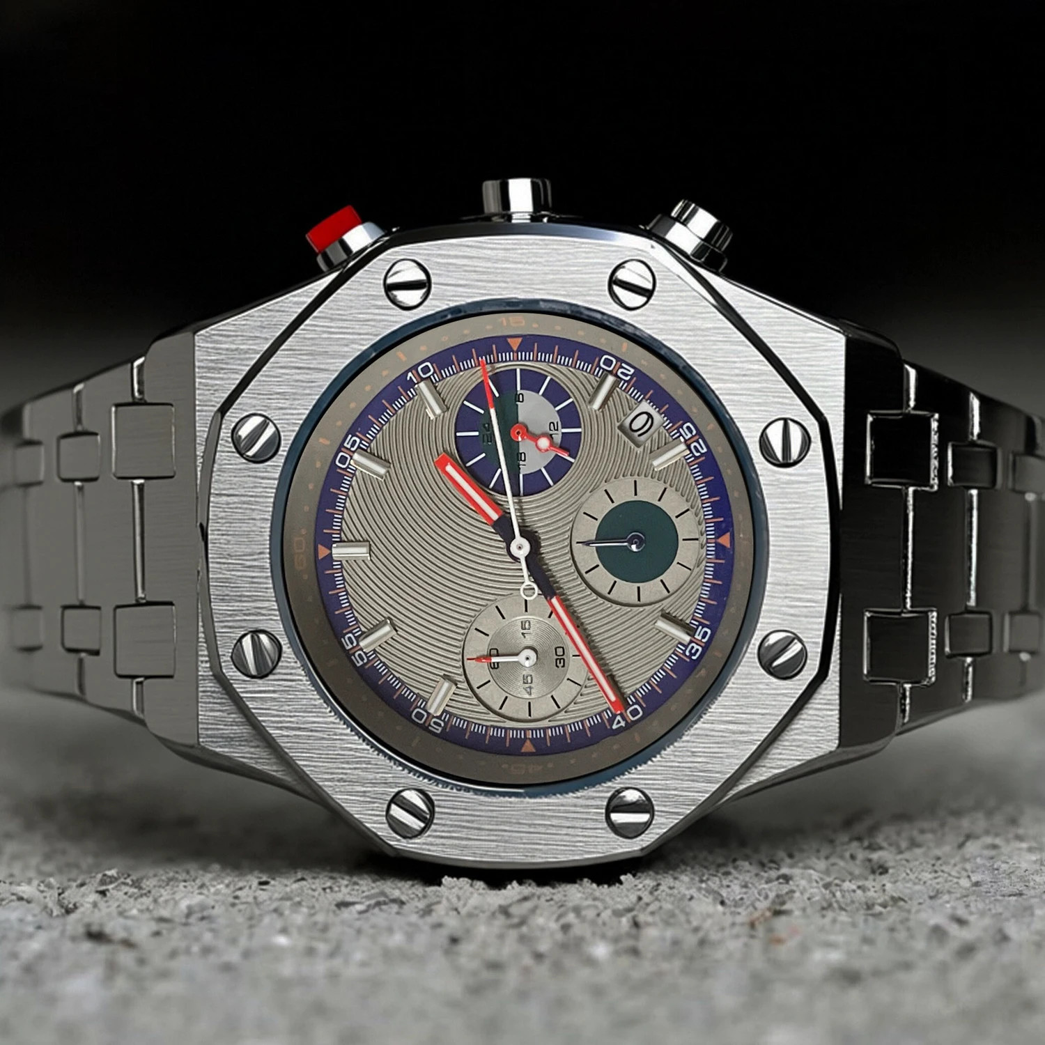 Large Dial Multifunctional Men’s Quartz Watch High-End Light Luxury Waterproof