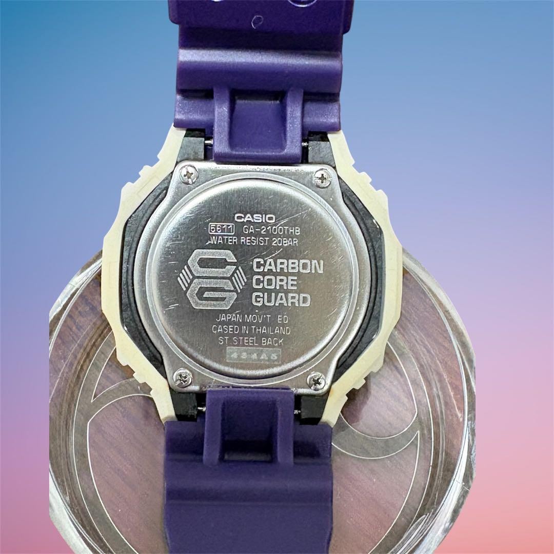 Casio G-SHOCK GA-2100THB White Purple Watch Used