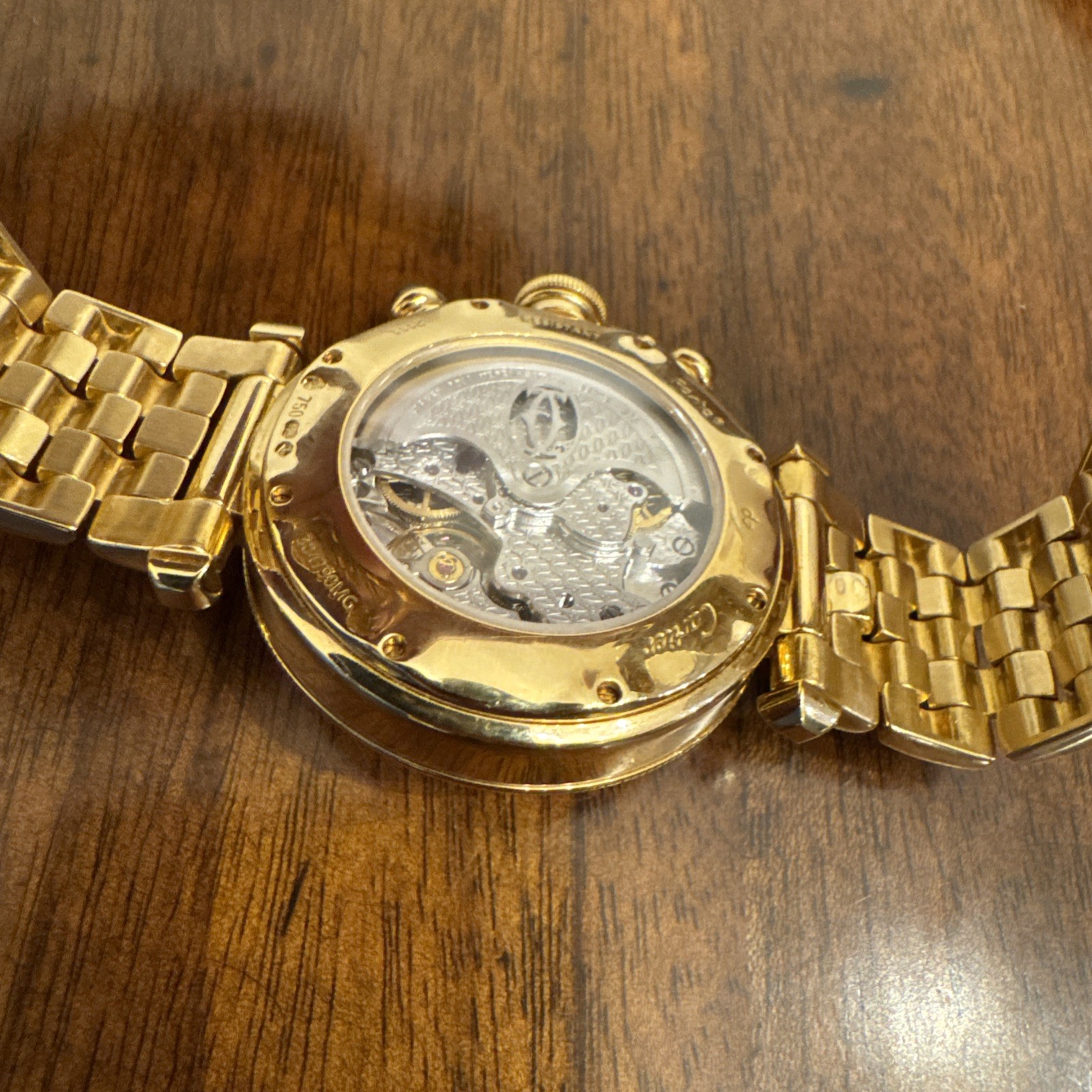 Cartier 18k Gold Pasha 38mm Chronograph Automatic W30140D1 box papers