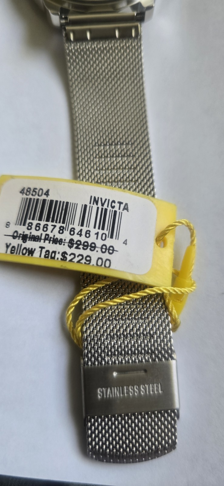 Invicta Celestial 48504 Men’s Watch 43mm Black Dial Stainless Steel Mesh NIB