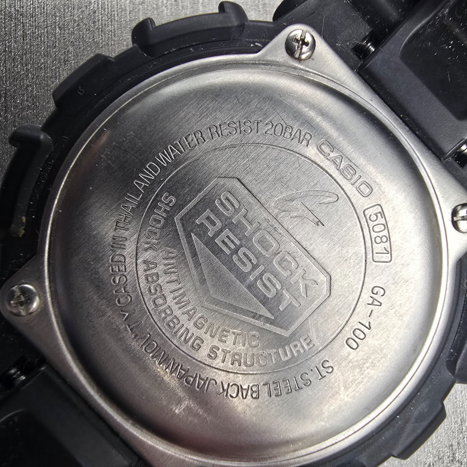 Casio G-Shock GA-100 Watch Men 51mm Black Alarm Chronograph Timer New Battery
