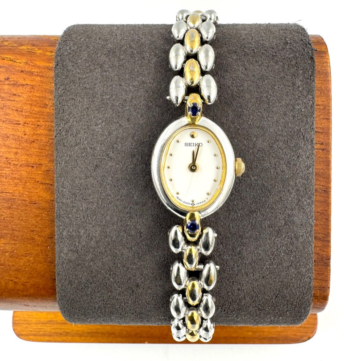 seiko 13mm Women Quartz Watch New Battery working 1E20-6160 f2904