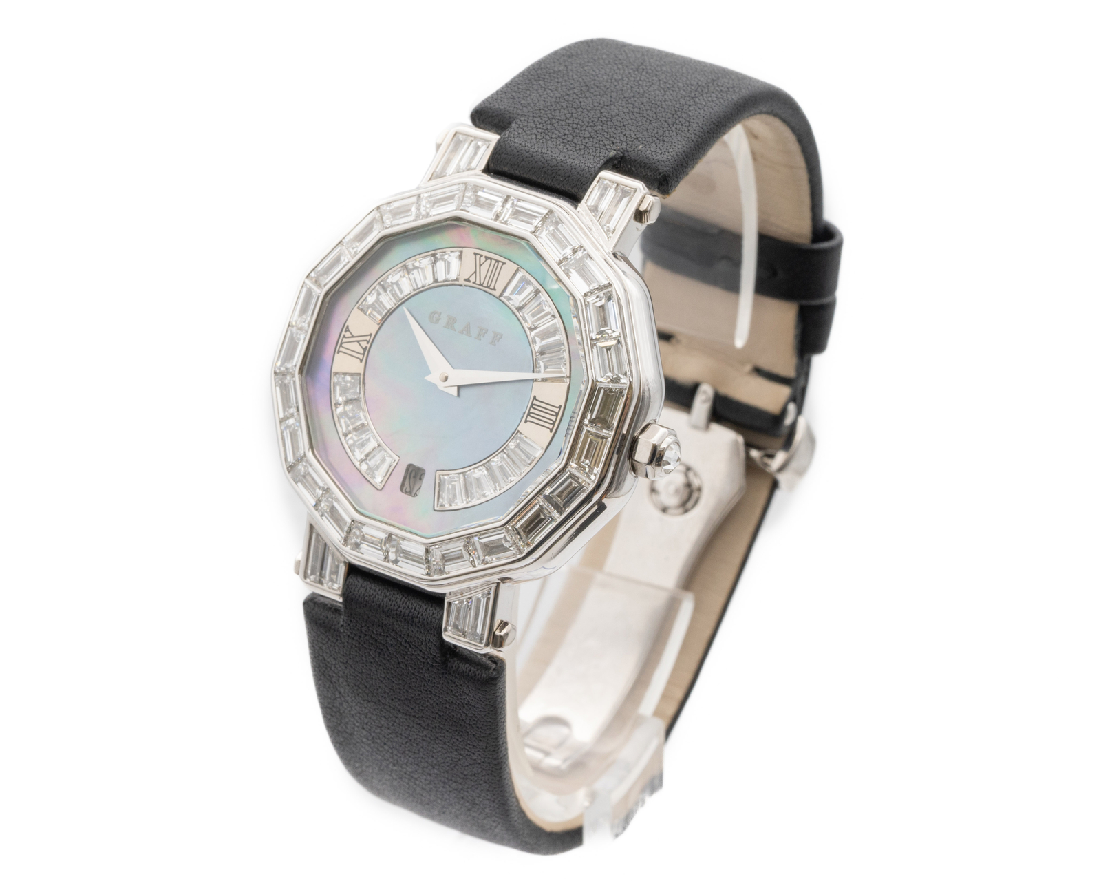 Graff London 36mm Diamond Ice Blue Mother-Of-Pearl Dial Watch