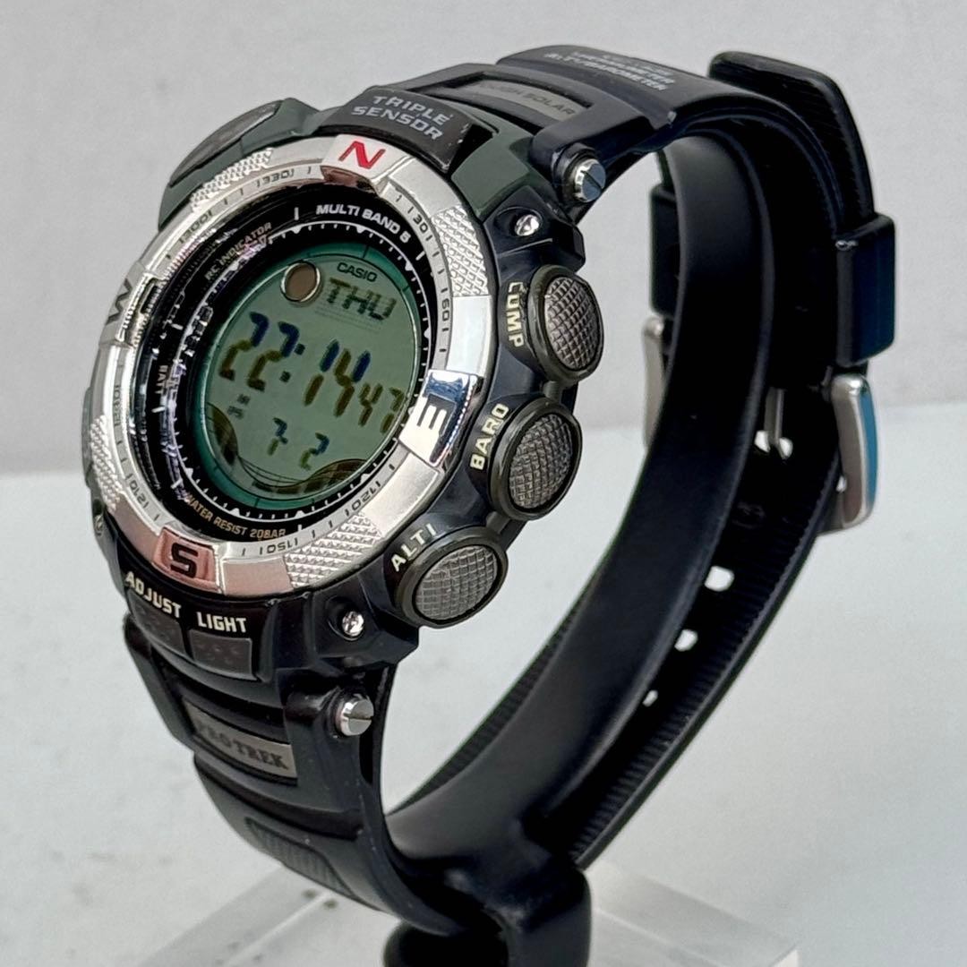 working PROTREK PRW 1500J radio solar black khaki