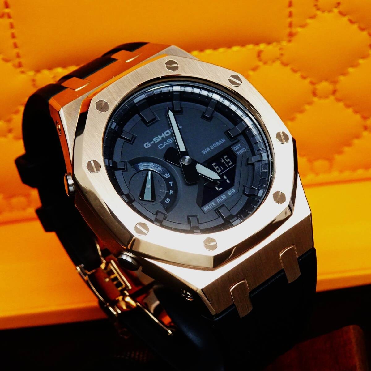 〓New〓mod Casioak〓G-Shock custom watch〓Regular GA2100 with main body〓Stainless