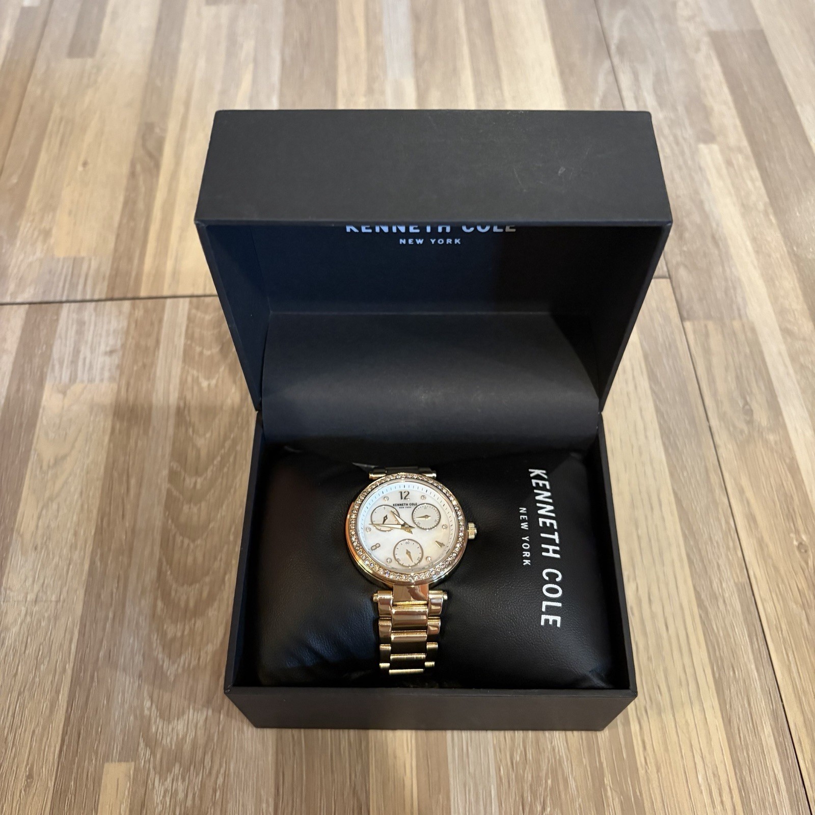 Kenneth Cole NY KC50735004 Crystal Accented Mother-of-Pearl Dial Women’s Watch