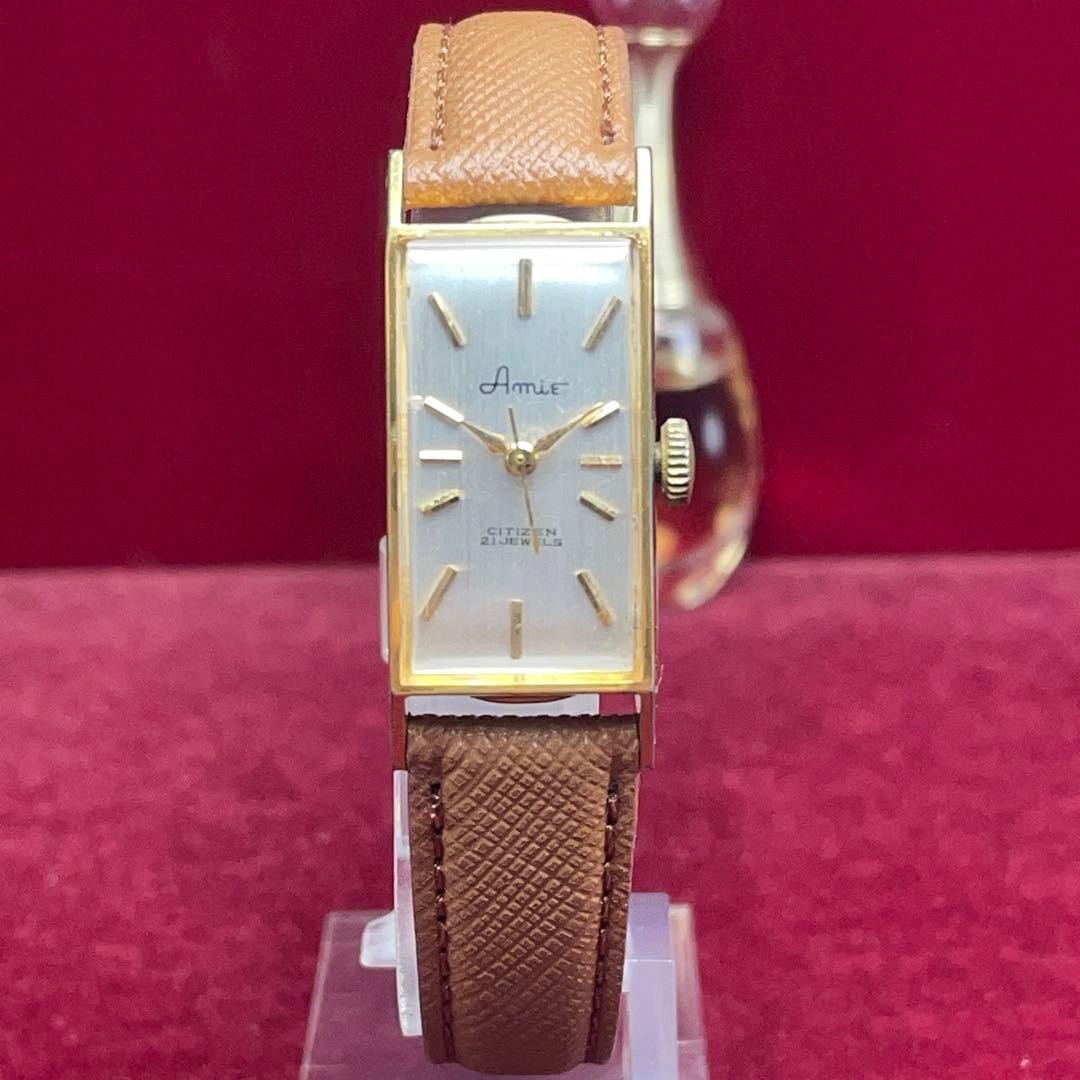 Citizen Amie 21 Jewels Hand-Wind Gold Vintage Watch Japan 073006