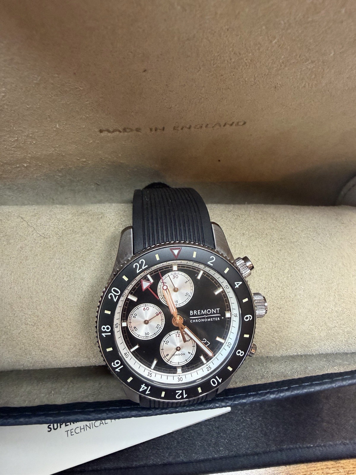 Bremont Supermarine Smarinechrono-BK-R-S, Watch Winder Incl