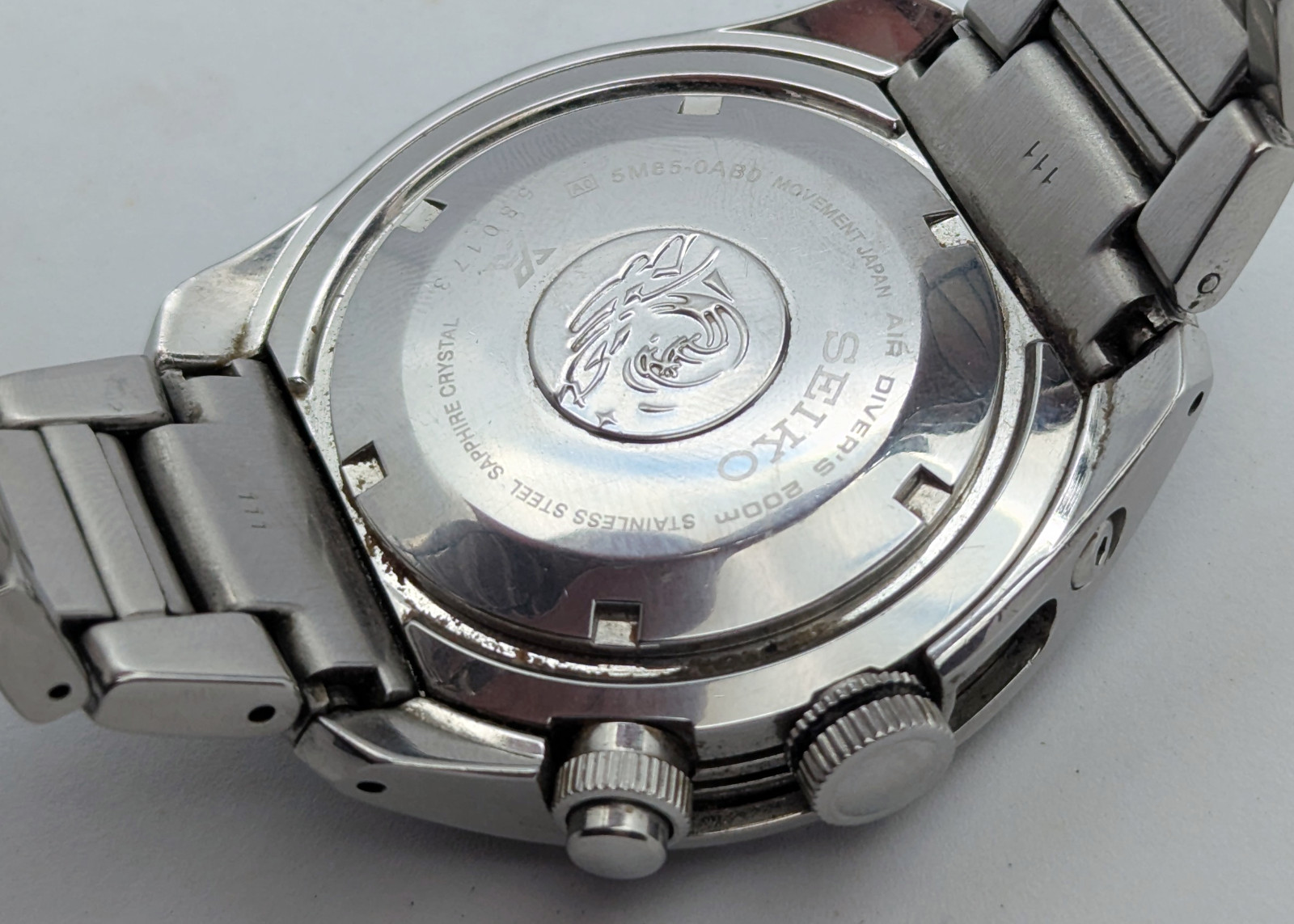 Seiko Prospex SUN019 Kinetic GMT Diver 200M Black Sapphire 5M85 | Runs Strong