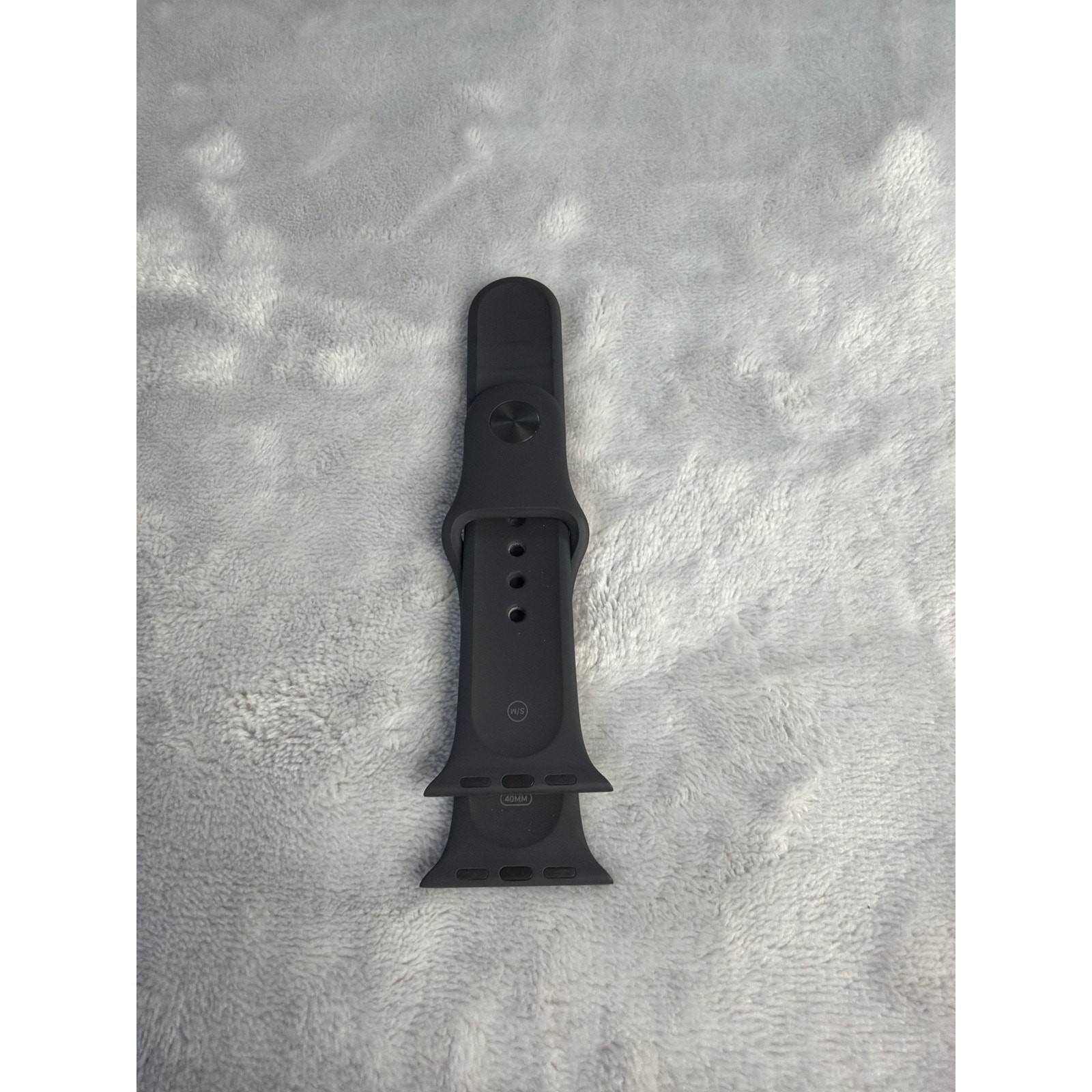 Authentic Apple Watch Sport Band Midnight Black 40mm S/M Pin Tuck Strap
