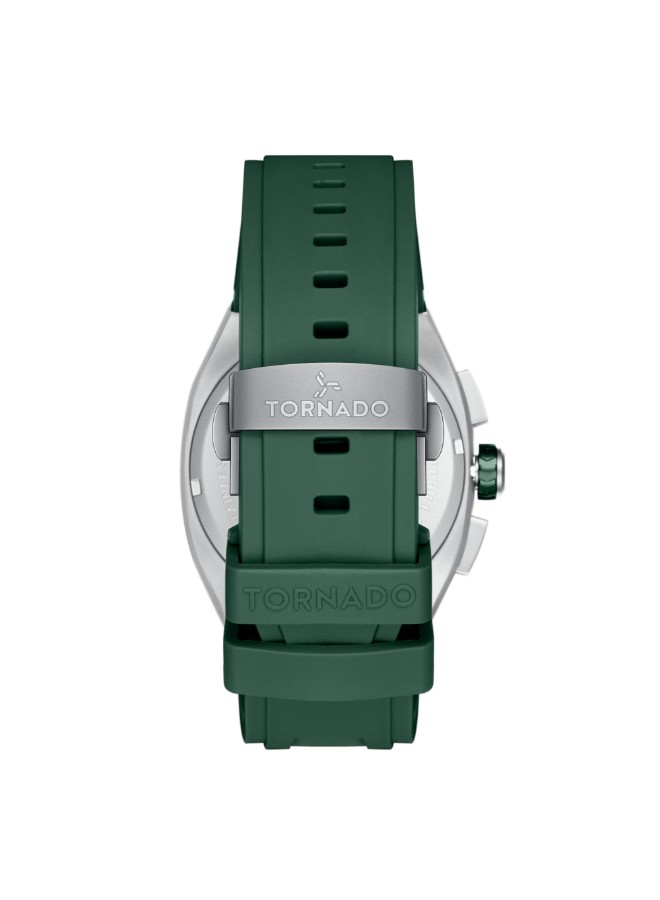 Tornado Aristocrate Men’s Chronograph Watch | Green Dial, 42mm, 100 m (10 ATM)