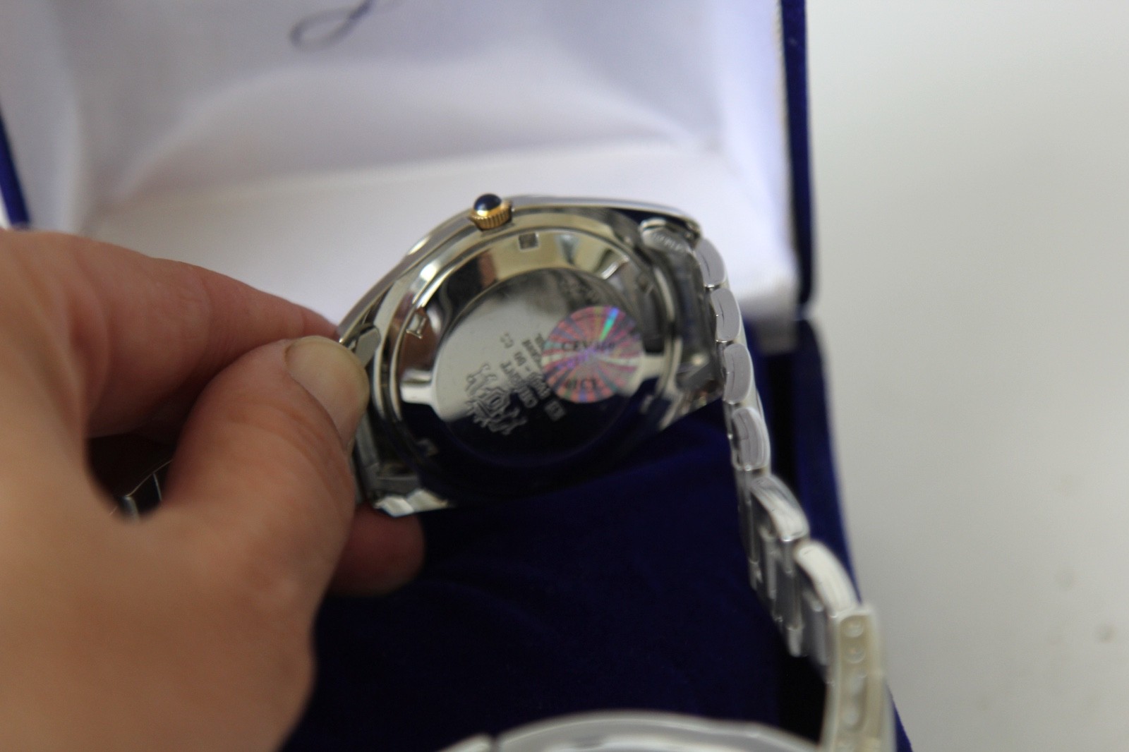 RARE Orient President Automatic EV06-B0 Index Diamond Bezel Gold Dial Watch Men