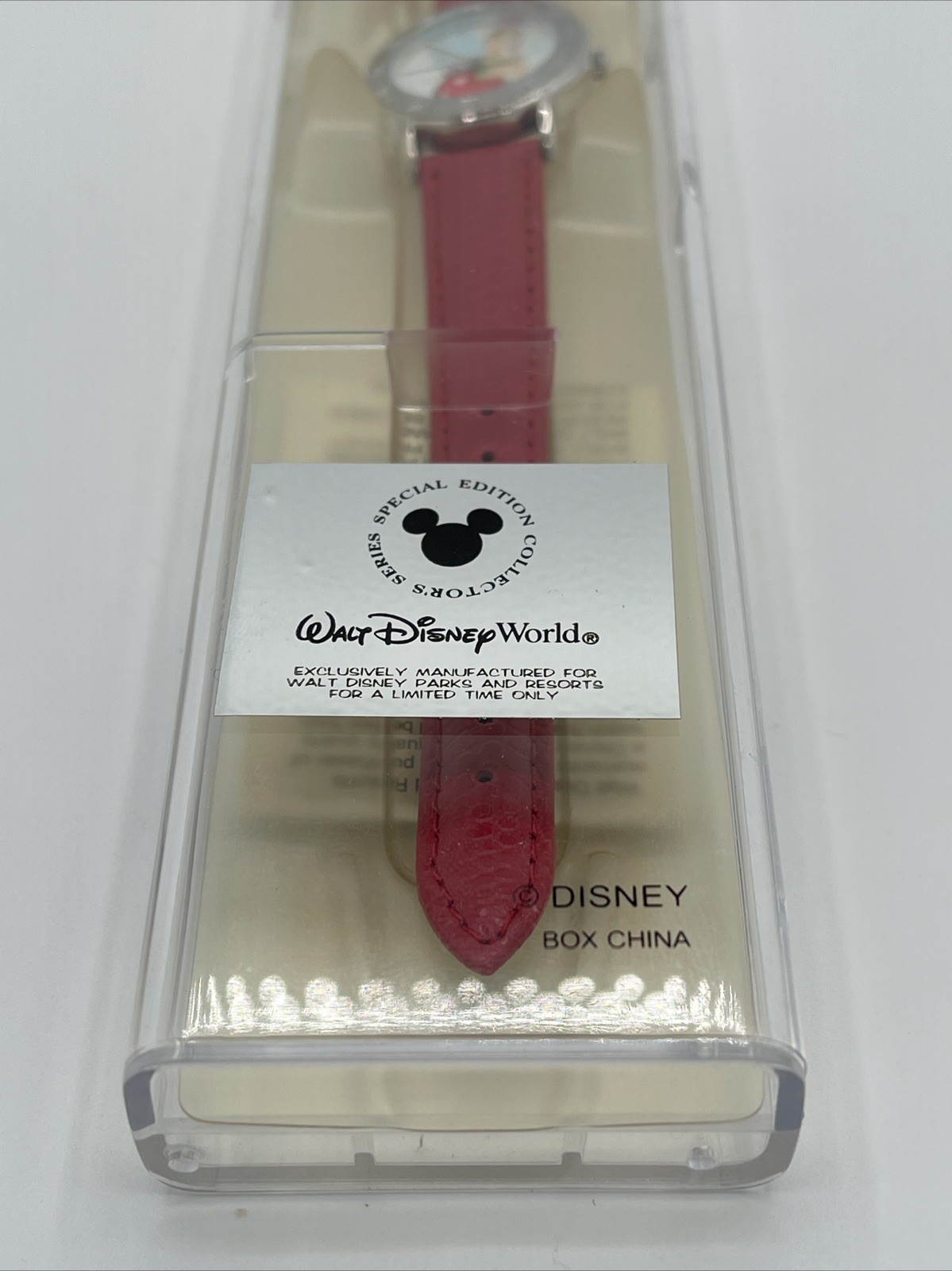 Disney Time Works Tinker Bell Christmas Ornament Watch Red Strap Special Edition