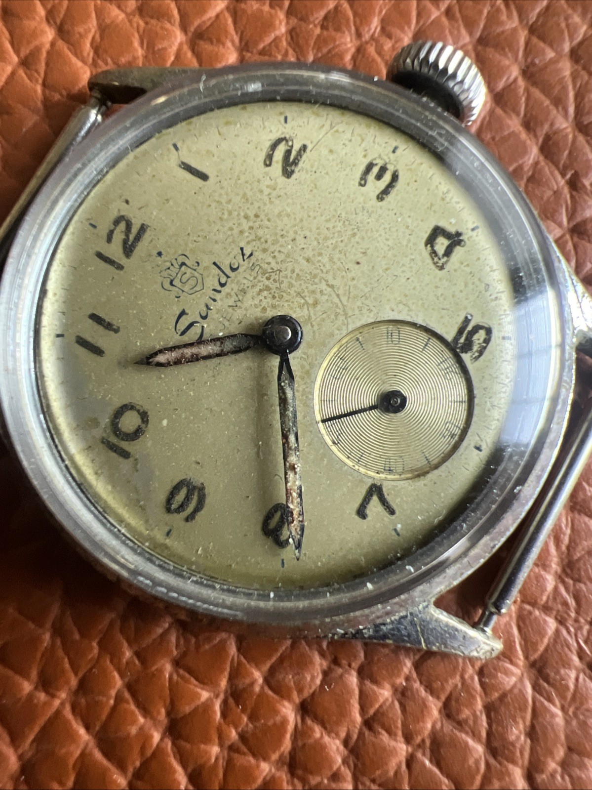 Vintage Men’s Sandoz Military Watch 17J Cal 200 30.5mm Running