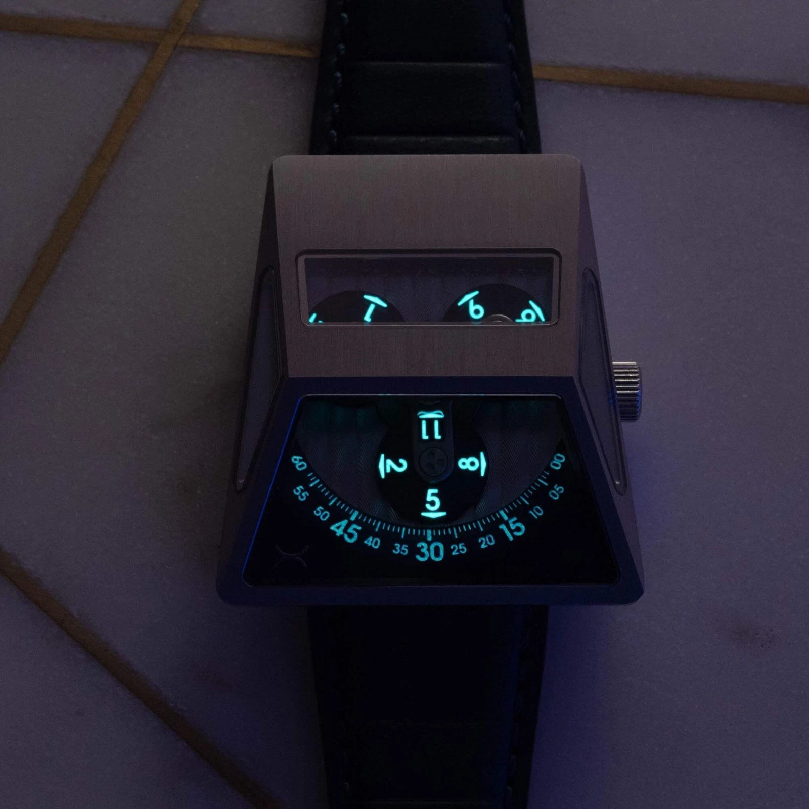 Xeric Vendetta X Wandering Hour Automatic Blue Steel Watch – Brand New