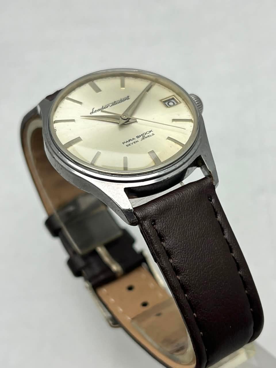 Vintage Citizen Leader Student Parashock Manual Wind 7 Jewels Men’s Wrist Watch