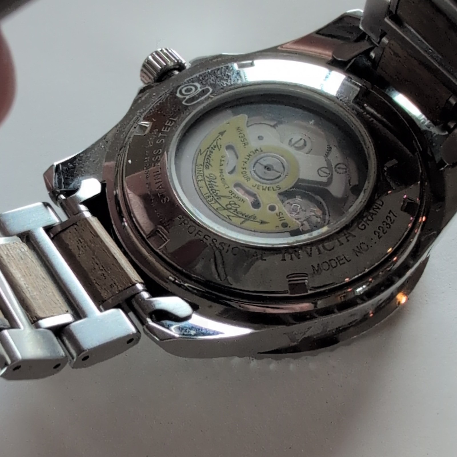 Invicta Grand Diver Automatic 300m Wood Dial Bracelet 47mm Exhibition