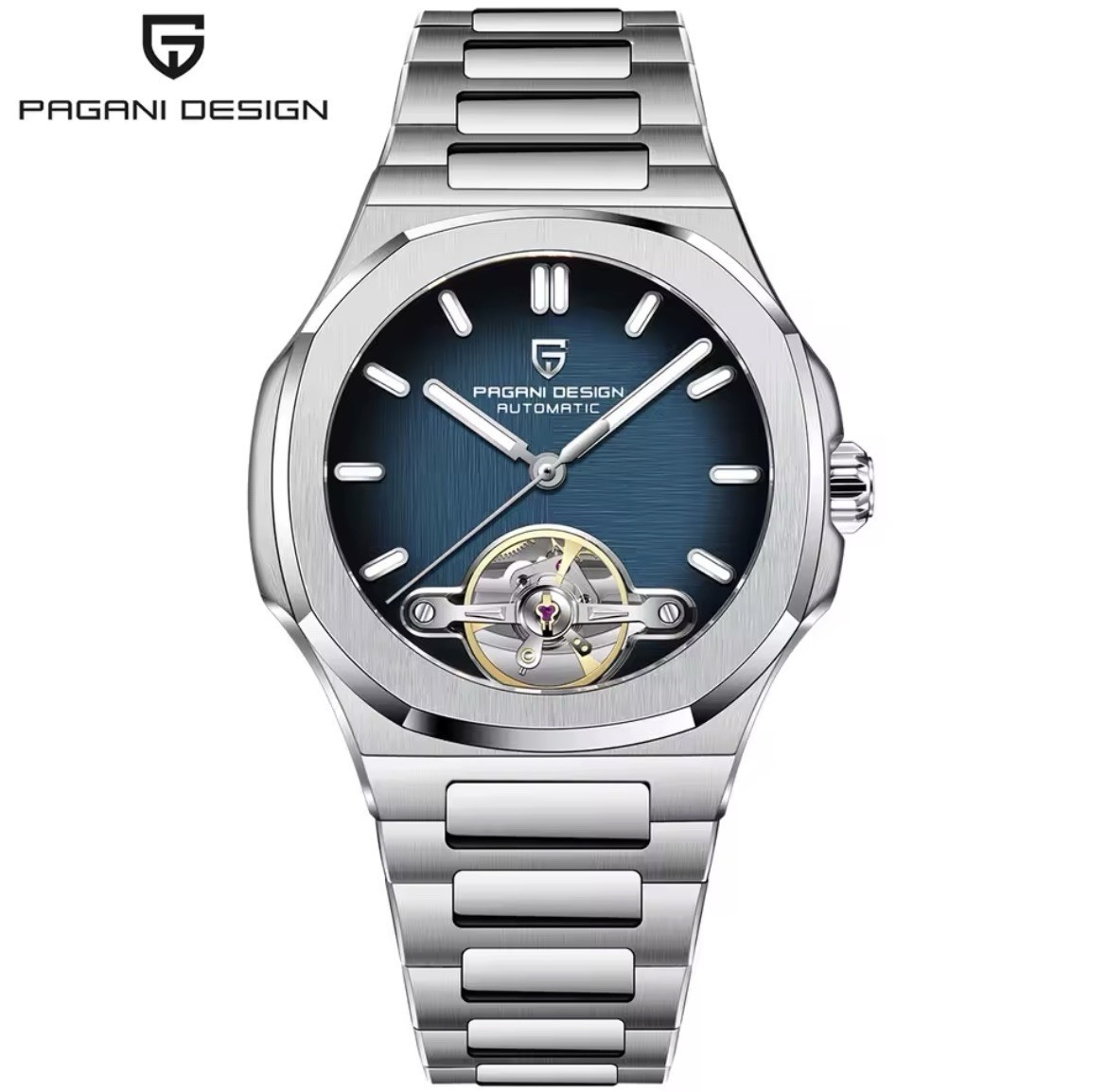 Pagani Design PD-YS025 Blue Men’s Automatic Tourbillon 42mm Sapphire Steel
