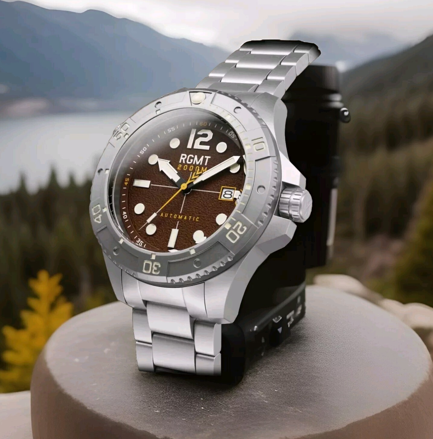 RGMT RG803744 Demolition Stainless Steel Automatic Watch 2000m $1,250 -NEW/RARE