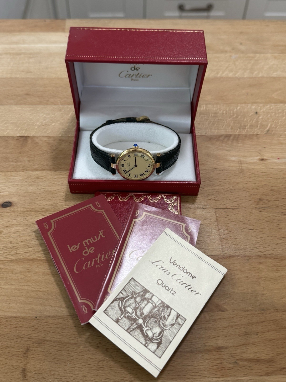 Cartier Must de Cartier Vendome 31mm Plaque gold 20 Micron