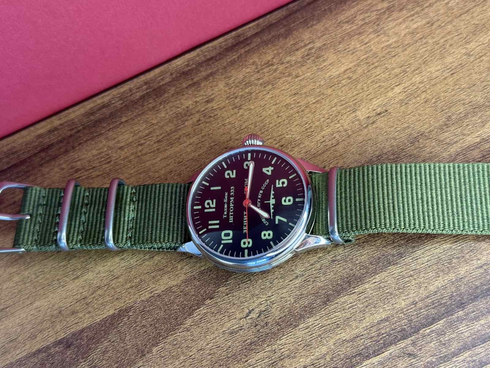 Raketa Watch Mechanical Storm Aviator USSR Wrist Vintage Green Soviet Men’s
