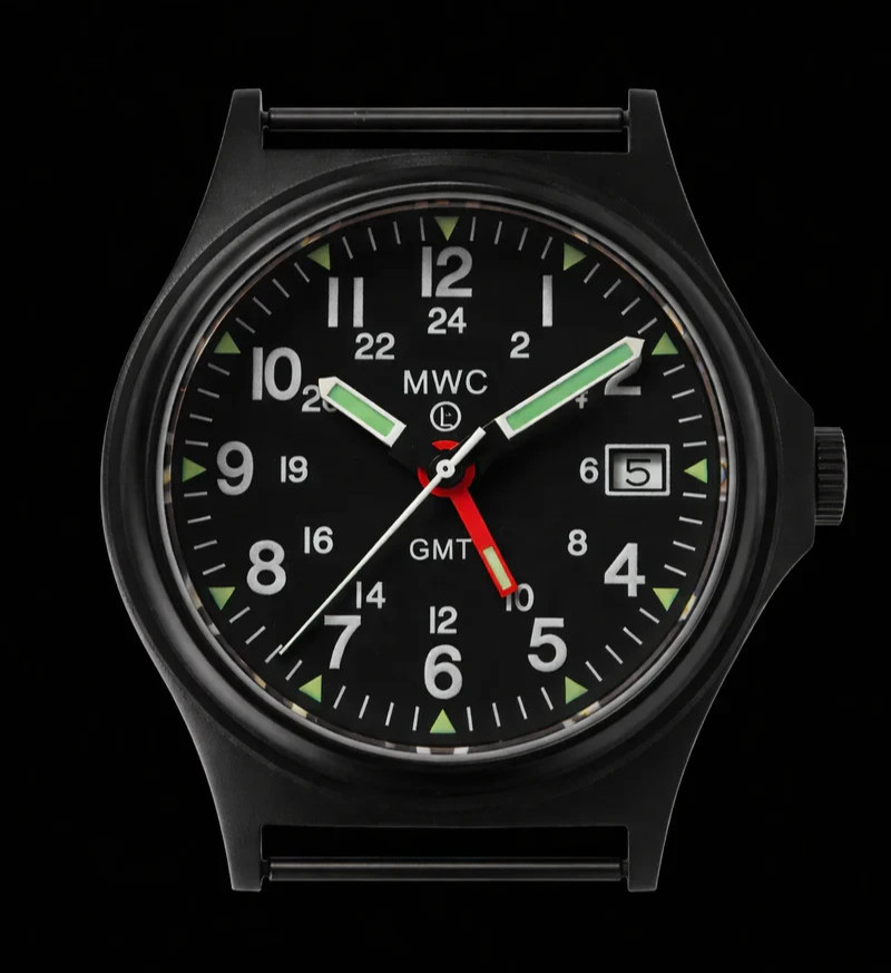 MWC GMT (Dual Time Zone) 200m Military Watch PVD Screw Crown Sapphire Crystal