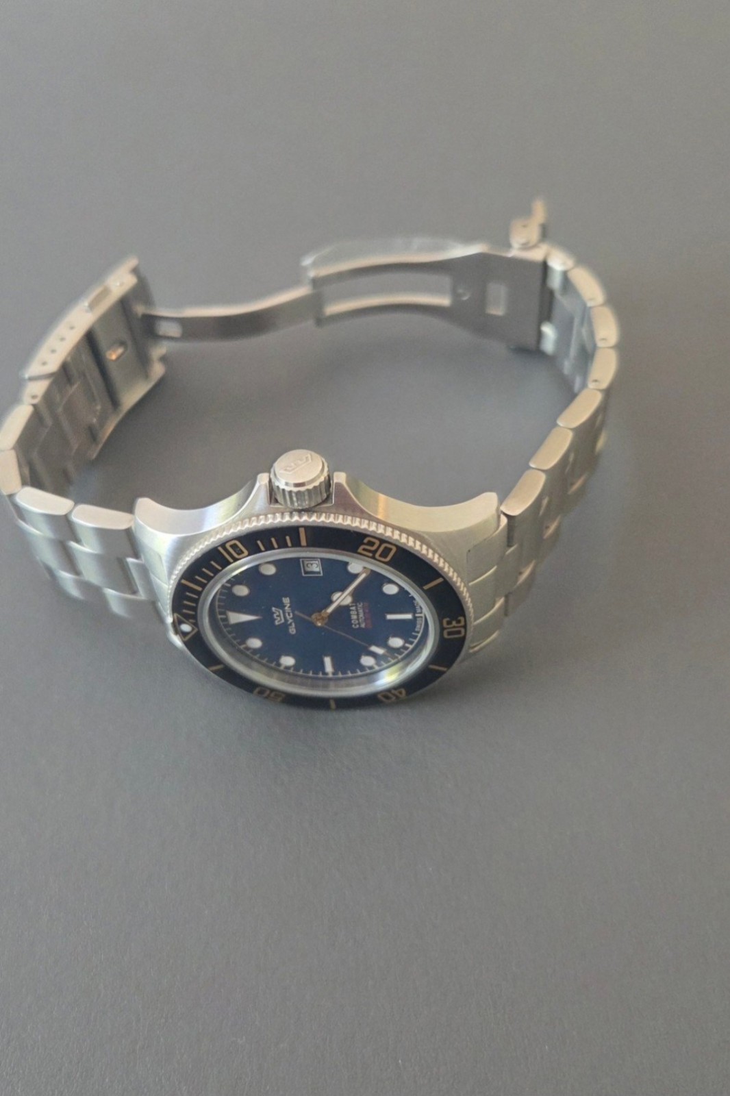 Glycine Combat Sub Automatic Diver Blue Dial/Bezel 42mm 200m Date, Box, GL0485
