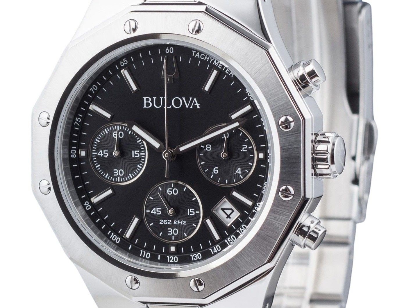 Bulova Precisionist Octagon Classic Chronograph Tachymeter 96B410 Mens Watch