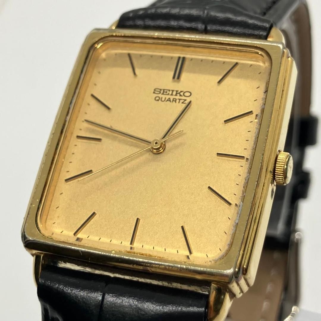 Seiko Quartz Square Gold Dial Men’s Watch Used