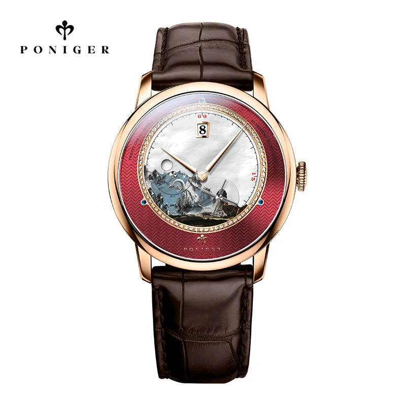 PONIGER Men’s Luxury Watch Automatic Mechanical Watch Waterproof Original Watch