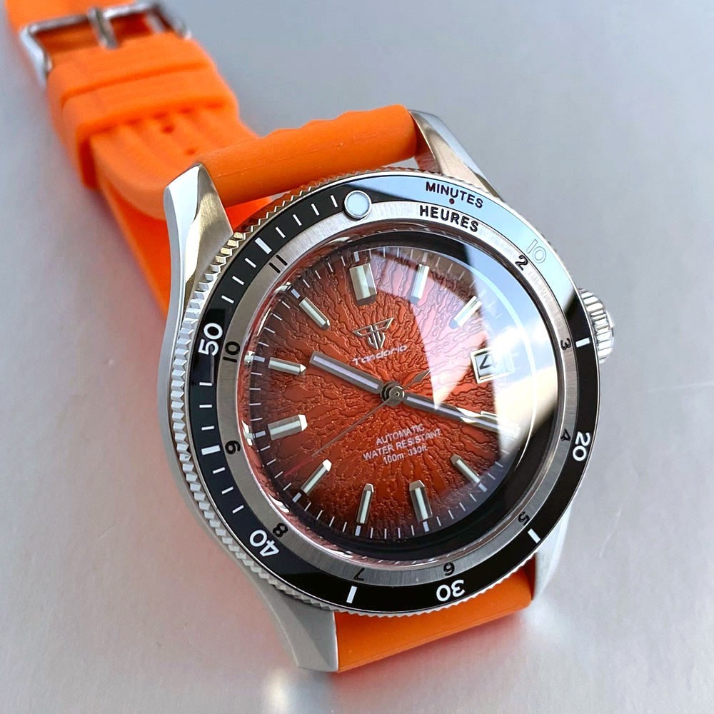 20ATM Tandorio New 40mm Domed Sapphire Automatic Date NH35 PT5000 Men Watch Lume
