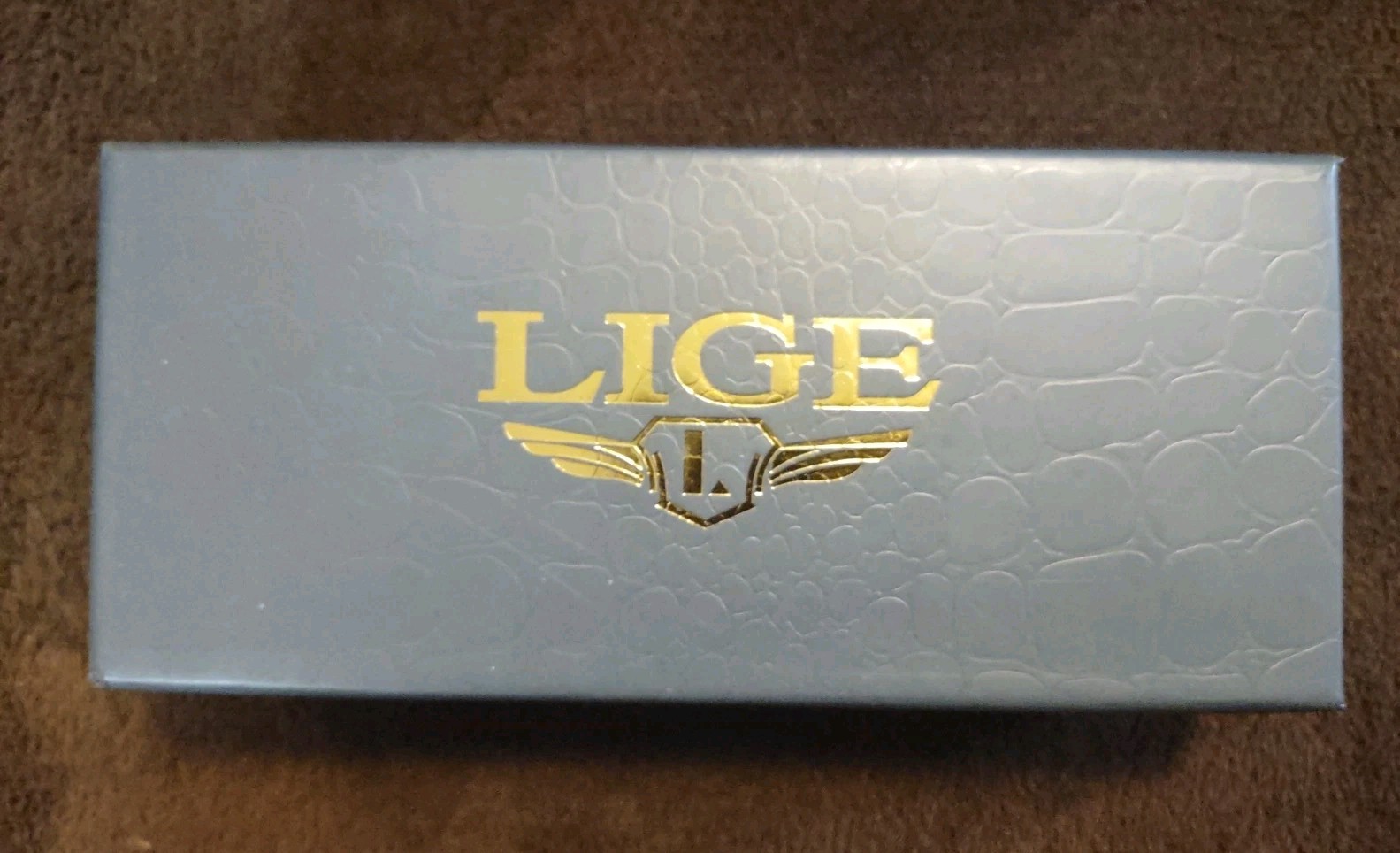 LIGE Men’s Watch Quartz Silver Chronograph Moonphase Black Leather Waterproof