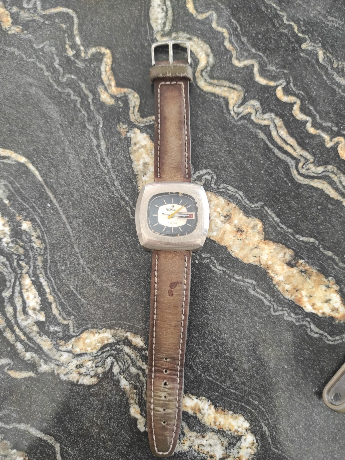 Vintage Sindaco Automatic Ronda-Matic Cal. 1219-21 17 Jewels Swiss Made Day-Date