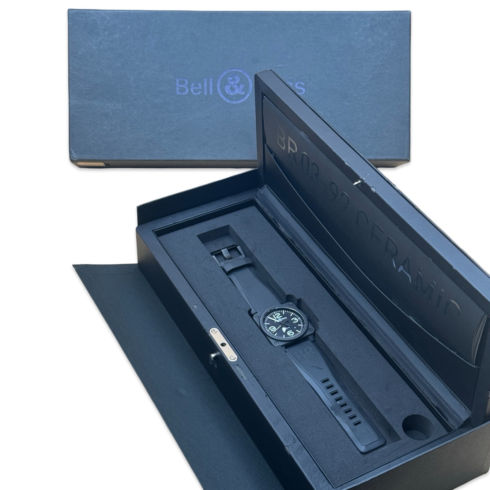 Bell & Ross BR03-92 Black Matte Ceramic 42mm Automatic – Full Set w/ Box, Auth.