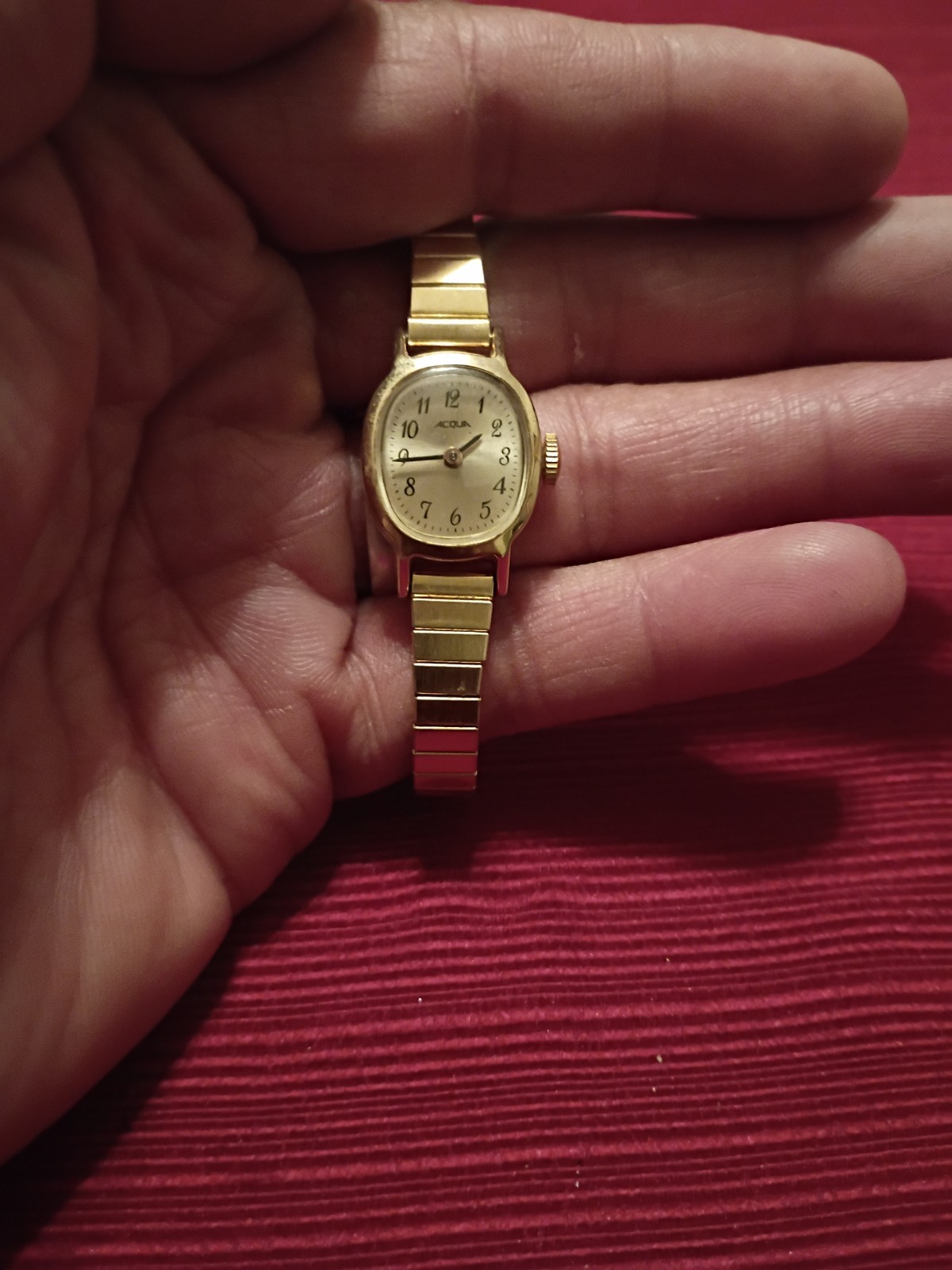 Vintage Acqua Women Manual Wind Gold Tone Expansion Bracelet – Currently Workin
