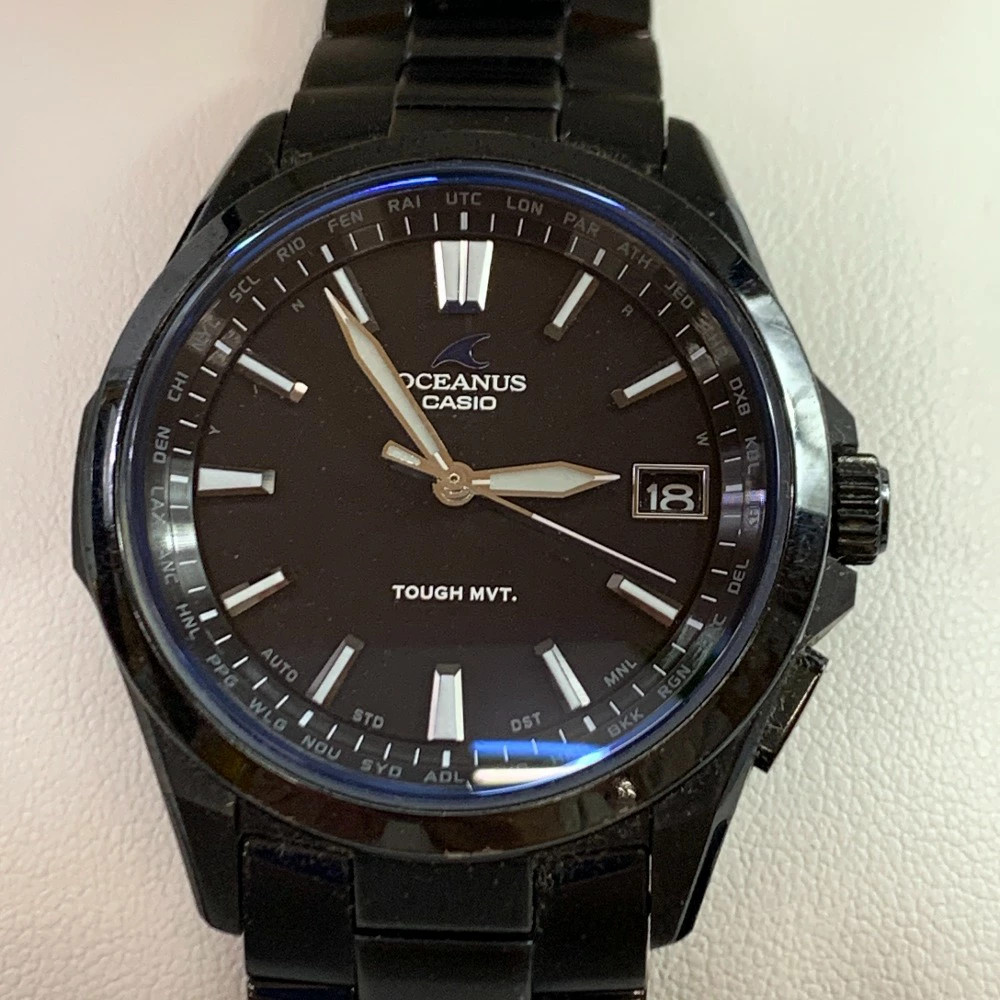 Casio Oceanus OCW-S100B-1AJF Solar Radio Titanium Watch Used Japan