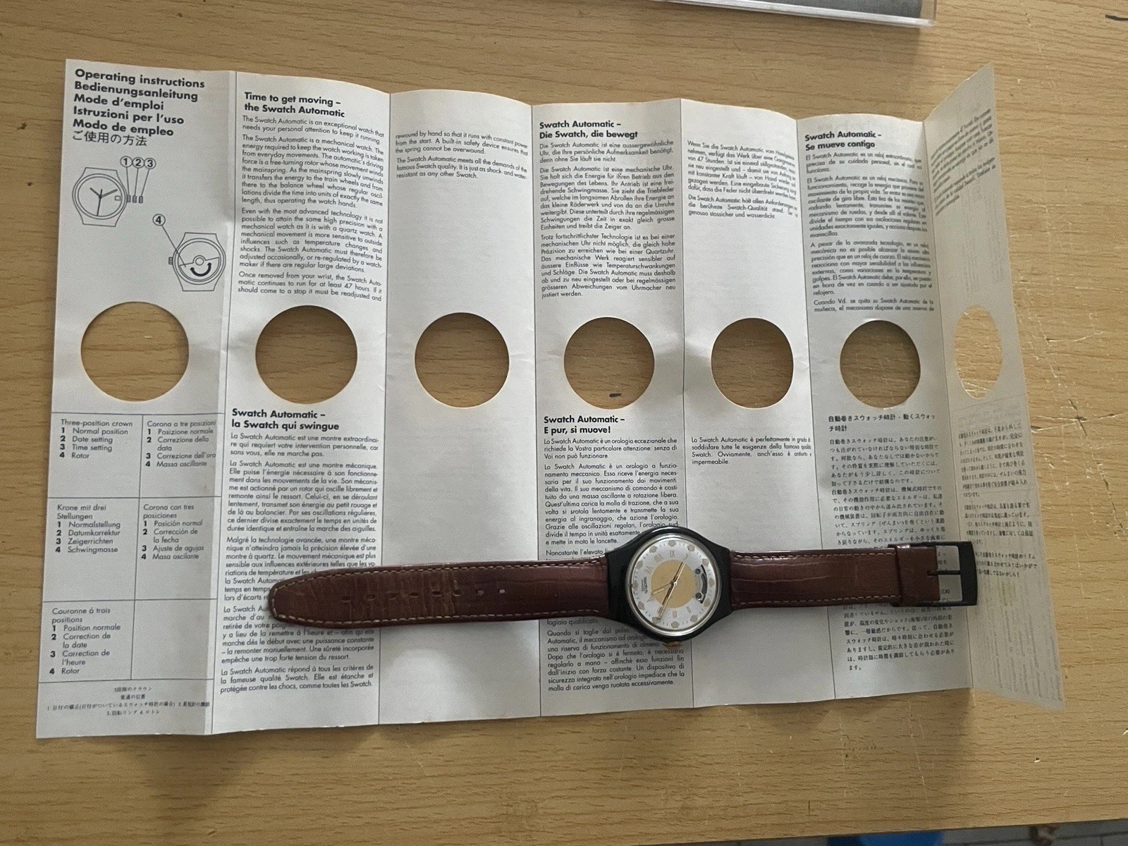 Swatch Swiss AG 1991 37mm Watch Full Set Original Mechanical Automatic Watch