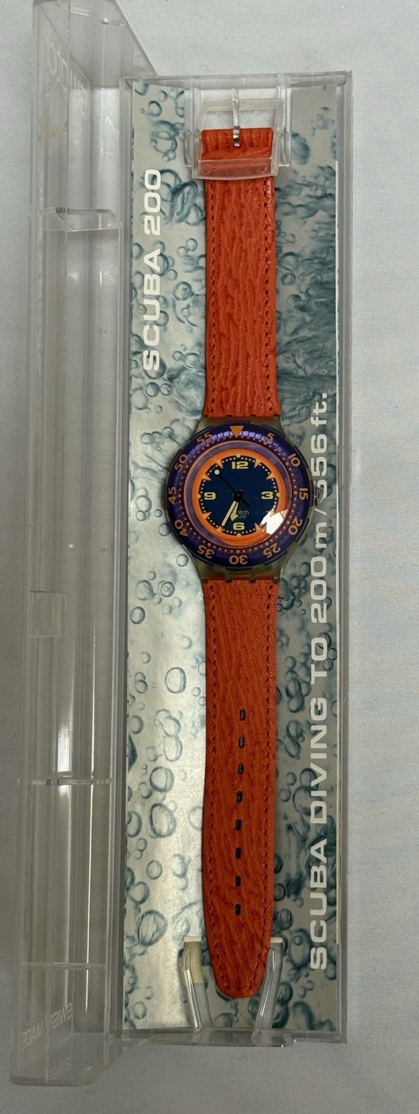 RED ISLAND VINTAGE 1992 Swatch Scuba 200 SDK106 – New Old Stock Box & Papers