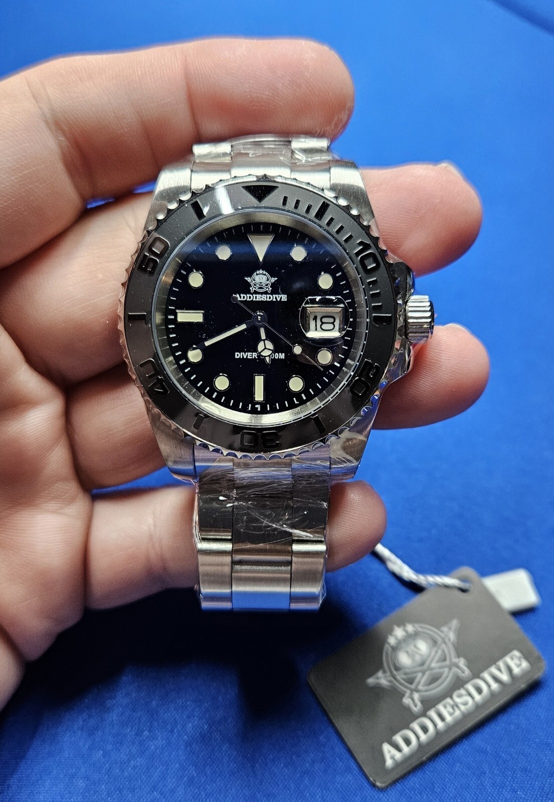 Addiesdive Yacht-Master Quartz Diver 200M Watch Stainless Steel Black