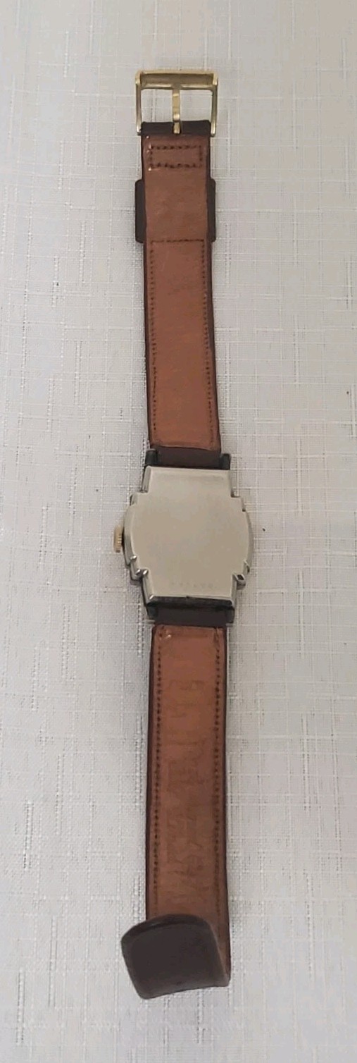 Benrus Shock Absorber Model BB3 Gold Filled Bezel Tank Watch For Repair or Parts
