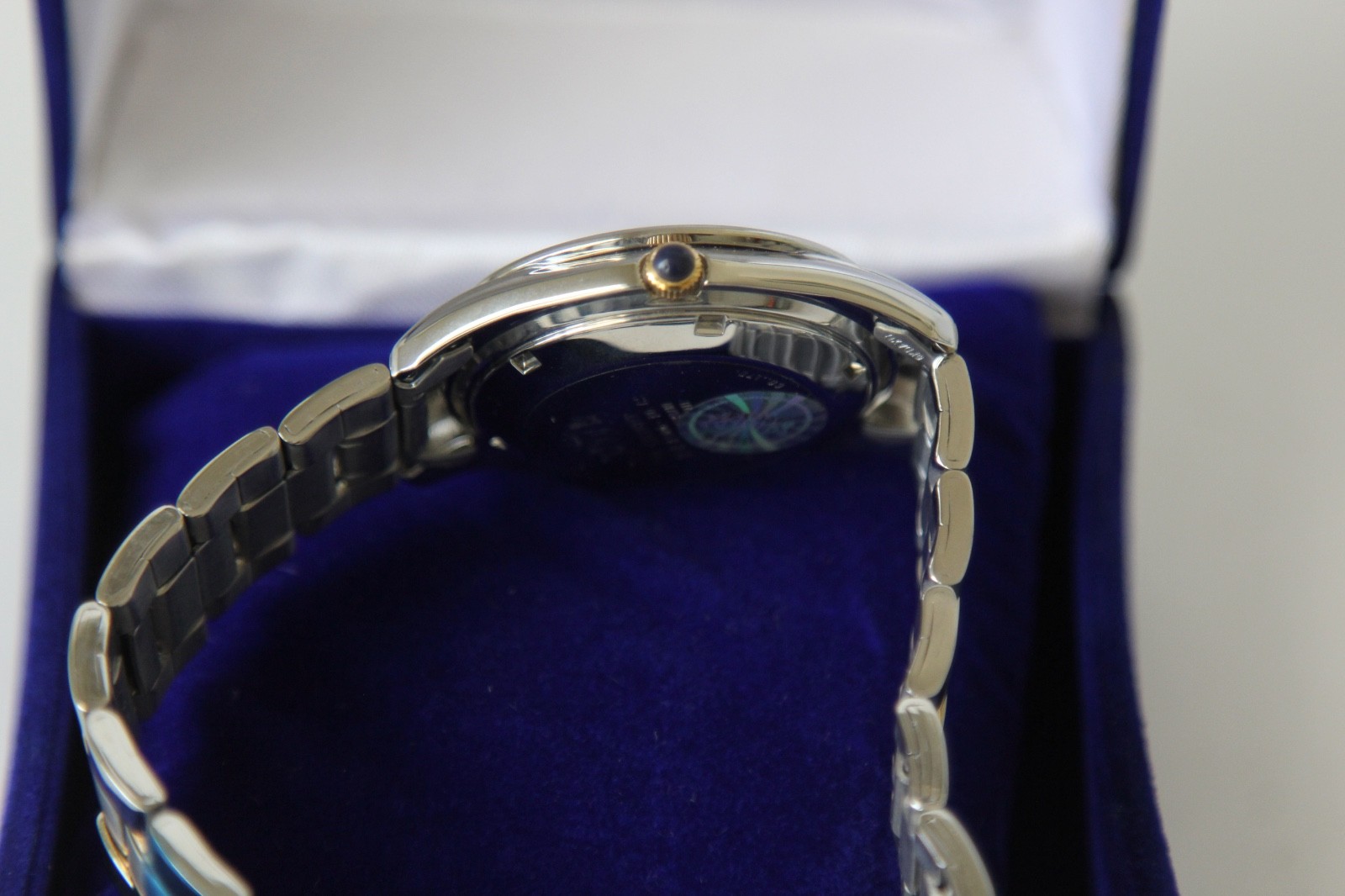 RARE Orient President Automatic EV06-B0 Index Diamond Bezel Gold Dial Watch Men