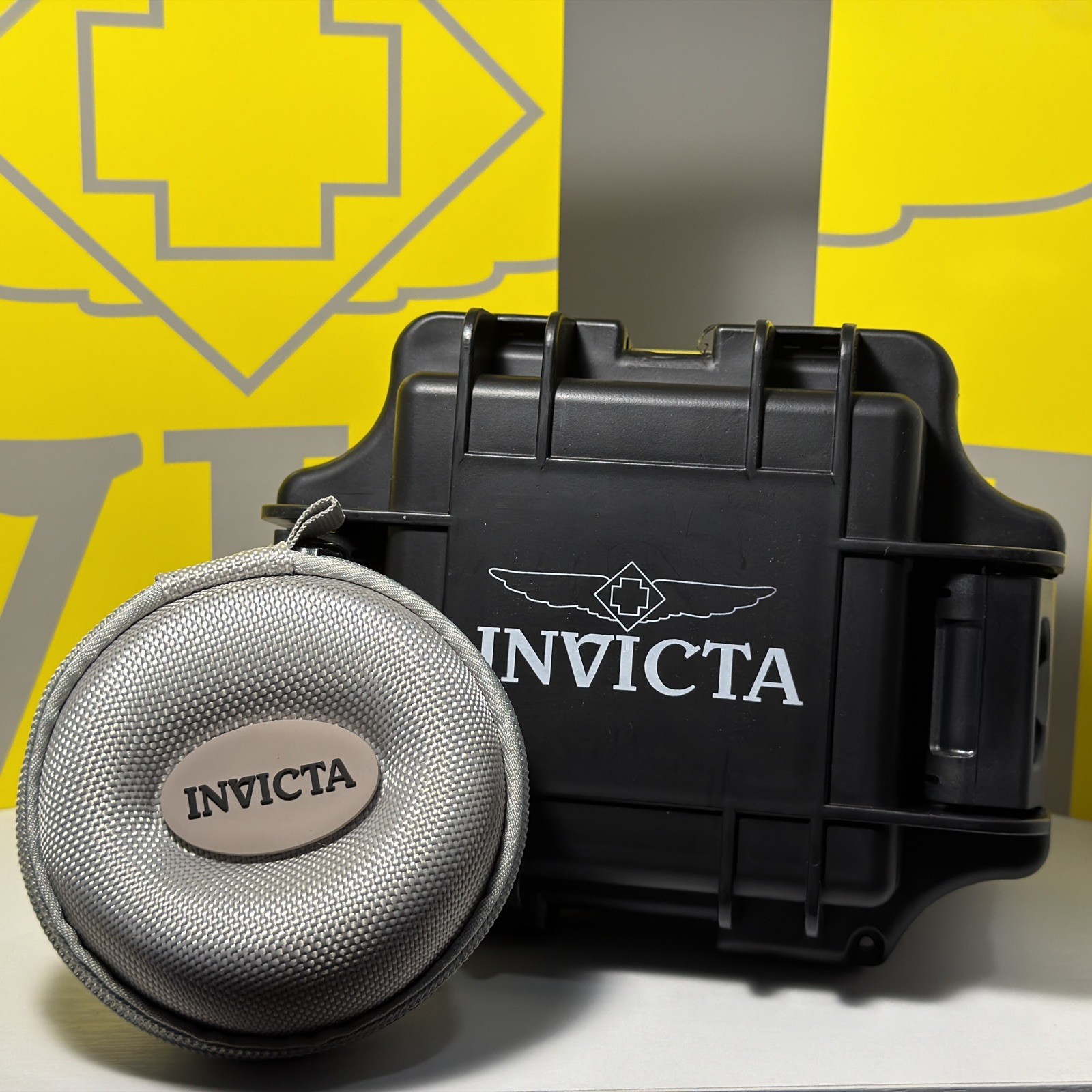 Invicta Speedway Men’s 44mm Chrono Watch StainlessSteel, W/Hard Case & Soft Case