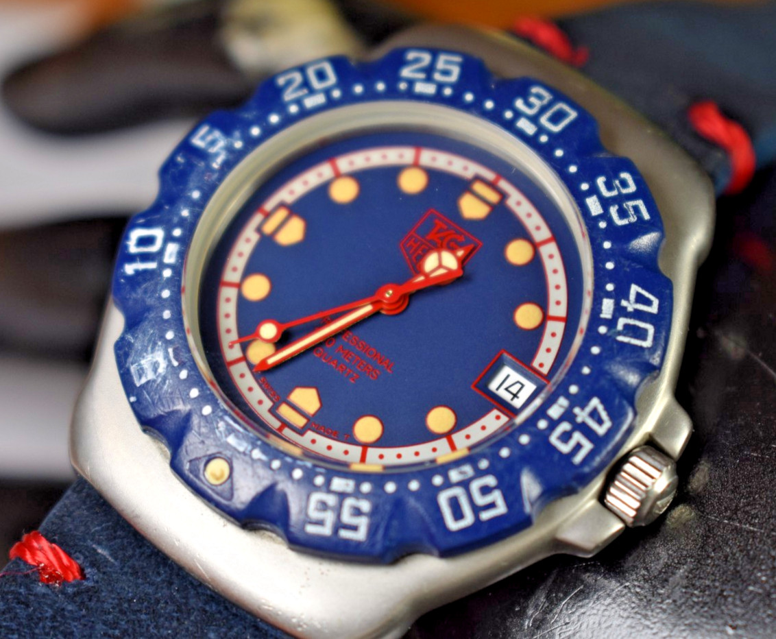 TAG Heuer Formula 1 Professional 200M WA1214 Blue Unisex Watch NEW BATTERY!